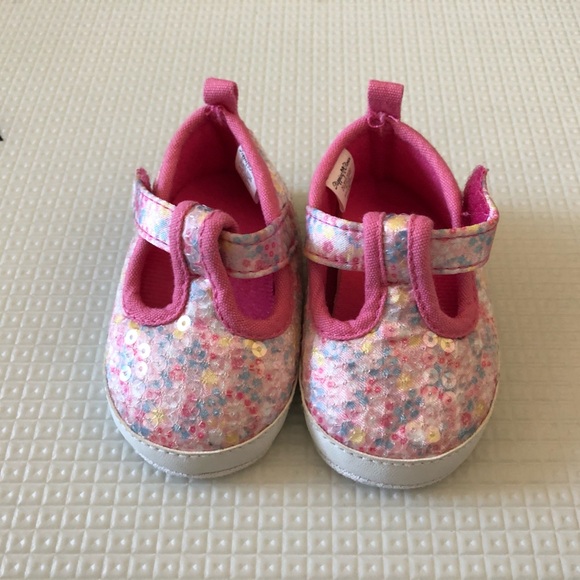 Stepping Stones|Baby girl sequence glitter shoes/flats•6-9 months, cute & girly! - Picture 1 of 5